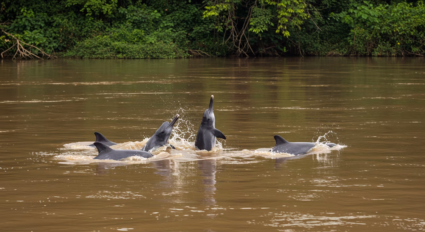 Les dauphins de l'irrawady - Cambodia